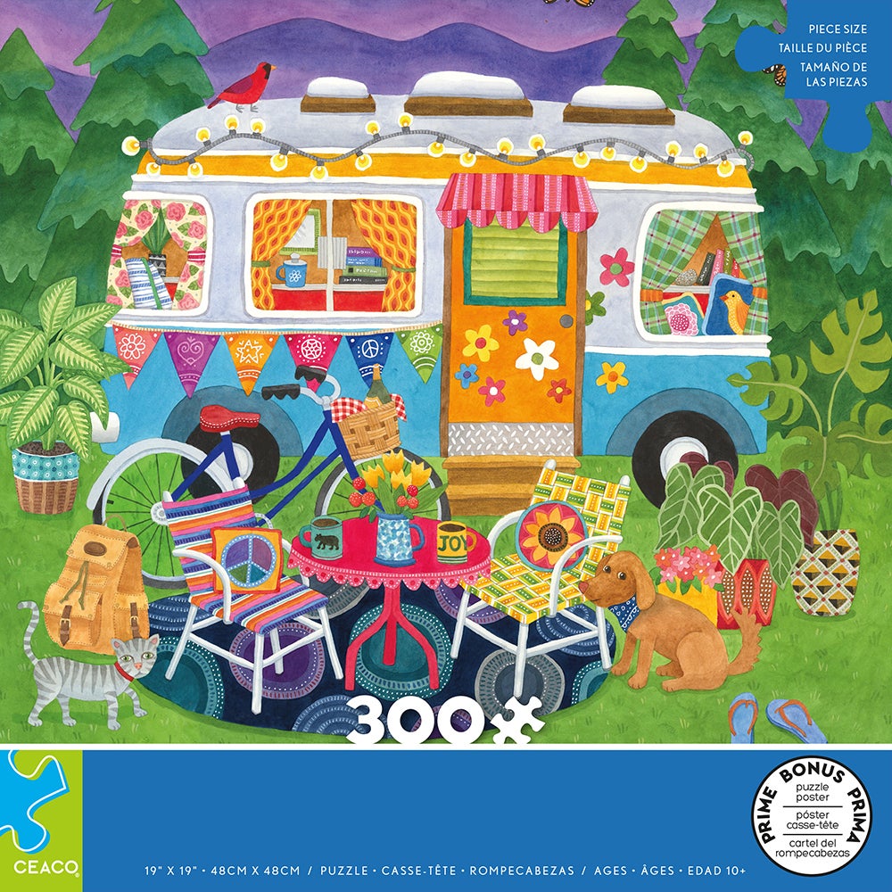 300PC OVERSIZED HAPPY CAMPER ASST (6) BL
